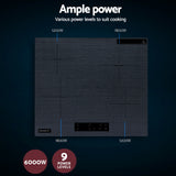 Cooktops & Stoves: Devanti Electric Ceramic Cooktop 60cm Touch Control Grey