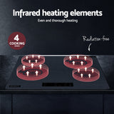 Cooktops & Stoves: Devanti Electric Ceramic Cooktop 60cm Touch Control Grey