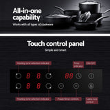 Cooktops & Stoves: Devanti Electric Ceramic Cooktop 60cm Touch Control Grey