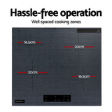 Cooktops & Stoves: Devanti Electric Ceramic Cooktop 60cm Touch Control Grey
