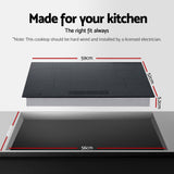 Cooktops & Stoves: Devanti Electric Ceramic Cooktop 60cm Touch Control Grey