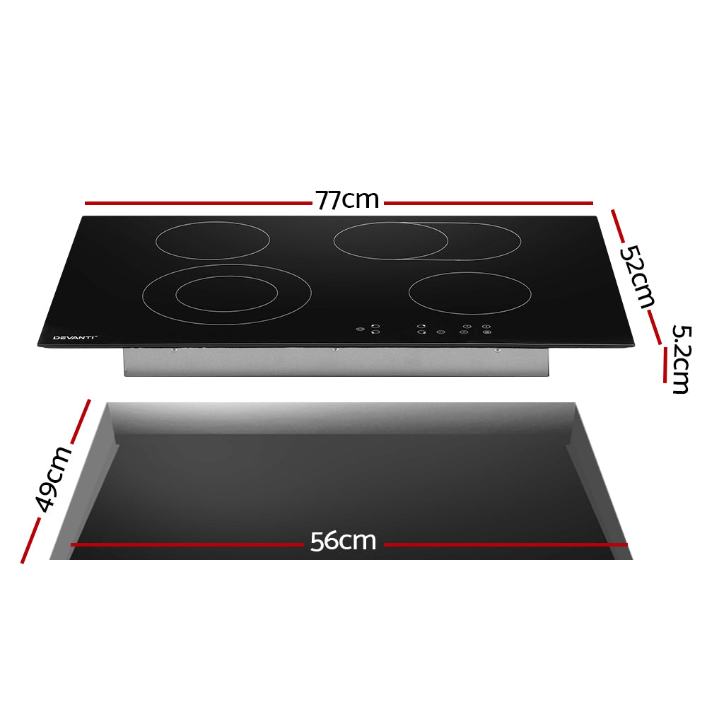 Cooktops & Stoves: Devanti Electric Ceramic Cooktop 77cm