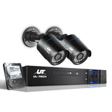 Security Cameras & Accessories: UL-tech CCTV Security System 4CH DVR 2 Cameras 2TB Hard Drive