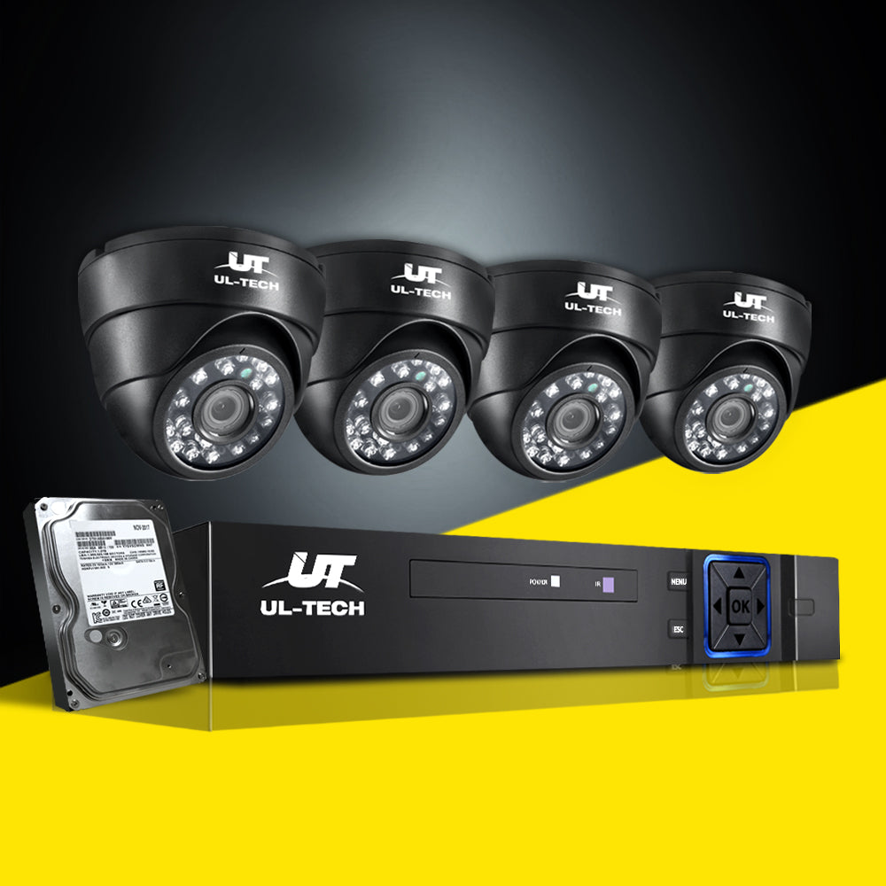 Security Cameras & Accessories: UL-tech CCTV Security System 4CH DVR 4 Cameras 1TB Hard Drive