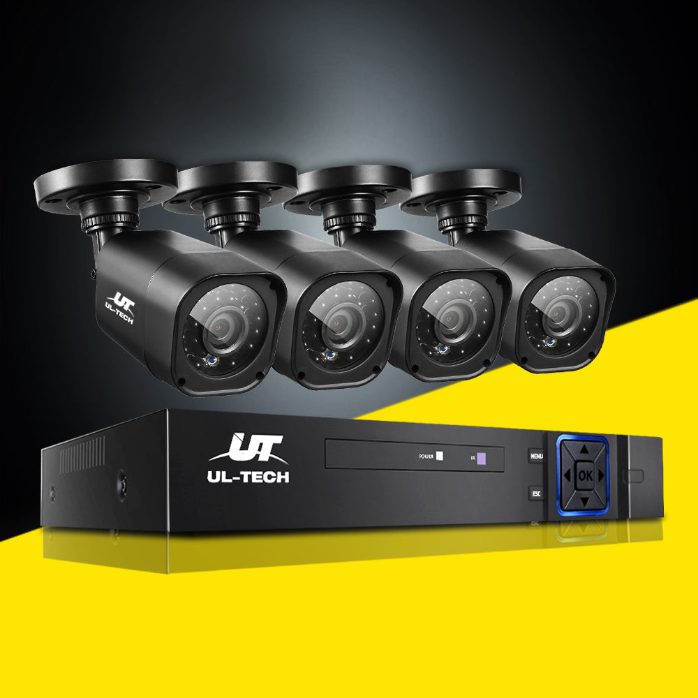 Security Cameras & Accessories: UL-tech CCTV Security System 8CH DVR 4 Cameras 1080p