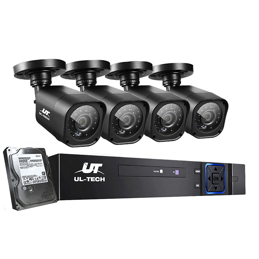 Security Cameras & Accessories: UL-tech CCTV Security System 8CH DVR 4 Cameras 1TB Hard Drive