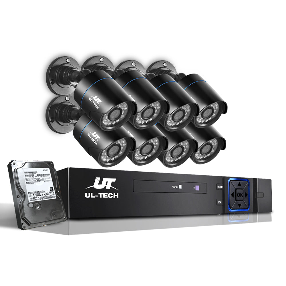 Security Cameras & Accessories: UL-tech CCTV Security System 8CH DVR 8 Cameras 2TB Hard Drive