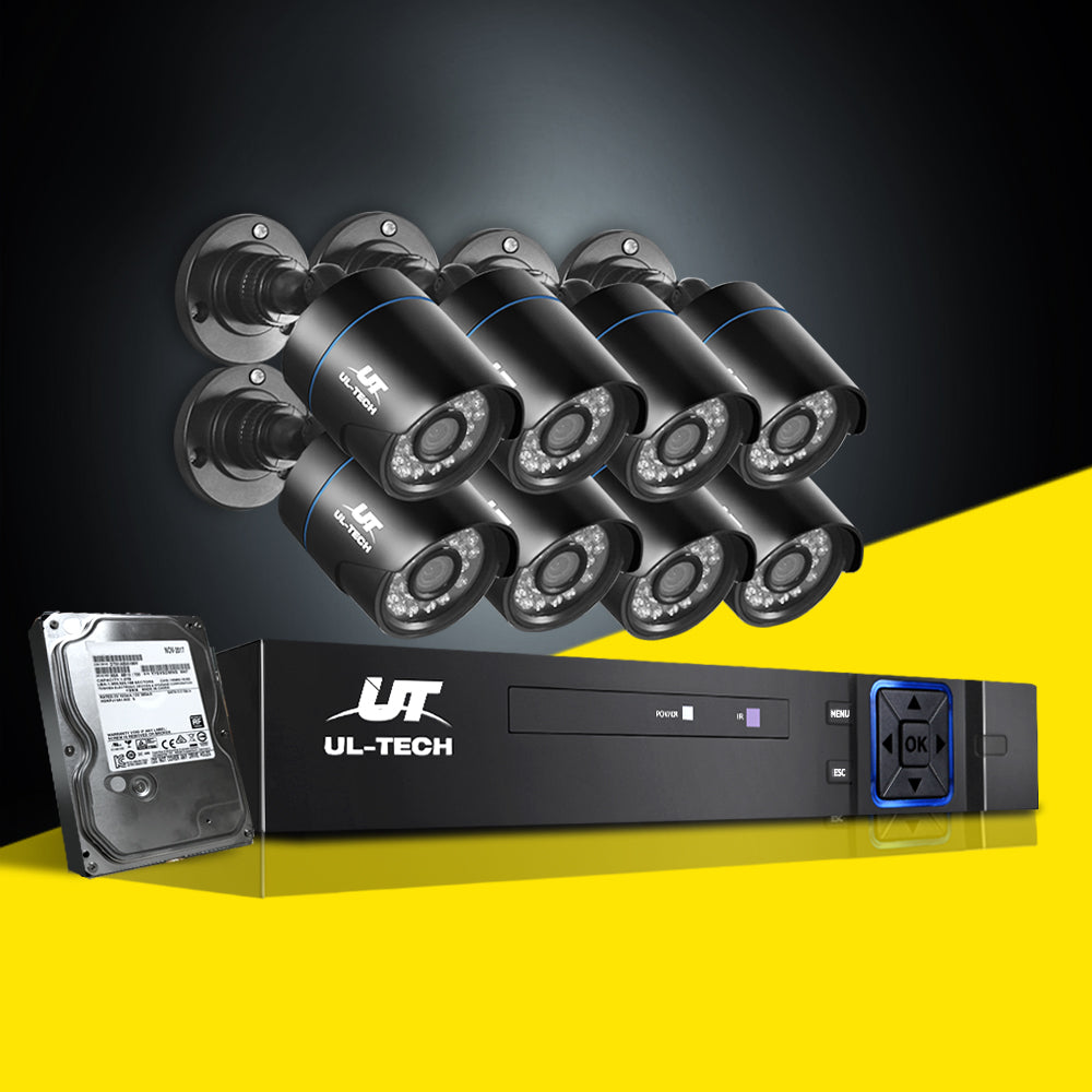 Security Cameras & Accessories: UL-tech CCTV Security System 8CH DVR 8 Cameras 2TB Hard Drive
