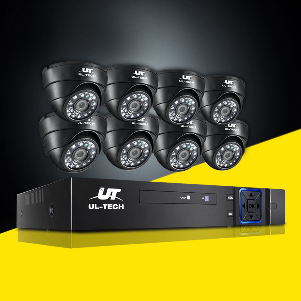 Security Cameras & Accessories: UL-TECH 1080P Security Camera System 8CH DVR with 8 CCTV Dome Cameras
