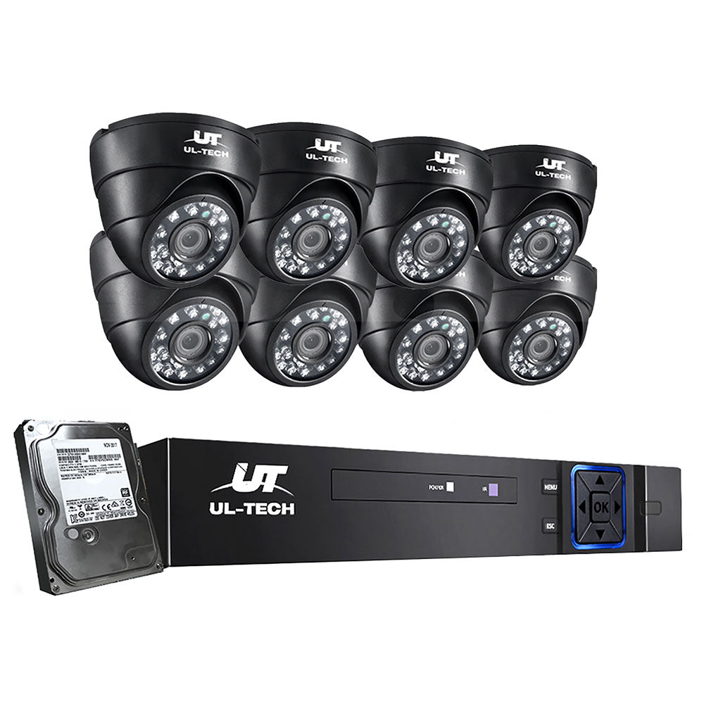 Security Cameras & Accessories: UL-tech CCTV Security System 8CH DVR 8 Cameras 1TB Hard Drive