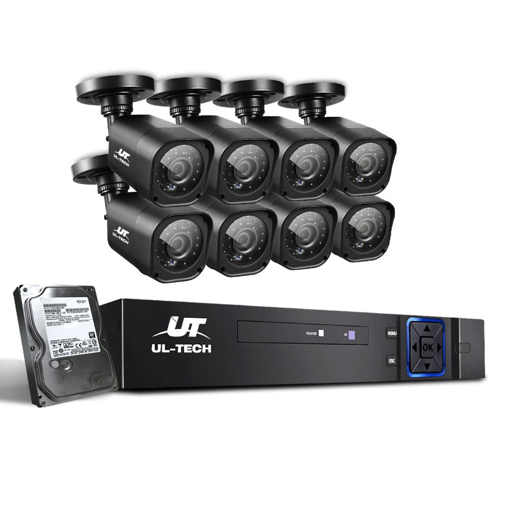 Security Cameras & Accessories: UL-tech CCTV Security System 8CH DVR 8 Cameras 2TB Hard Drive