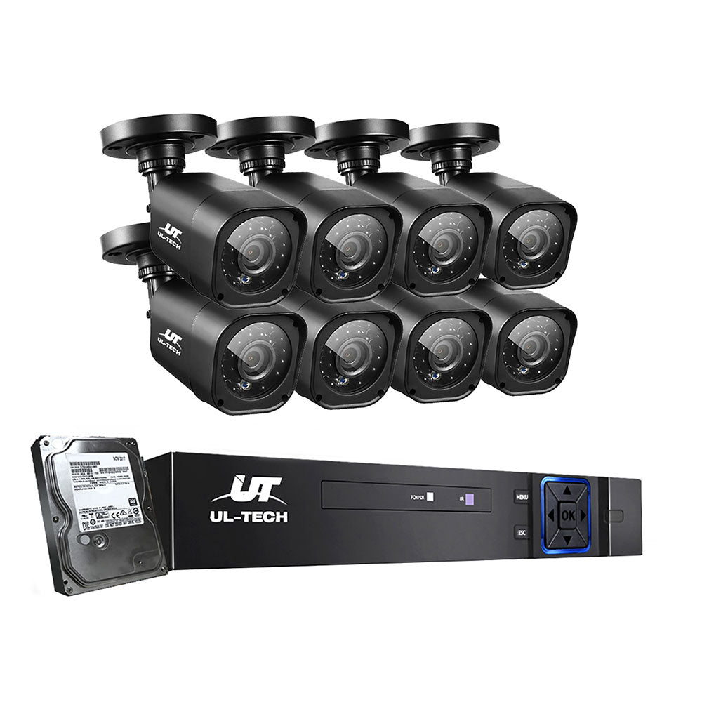 Security Cameras & Accessories: UL-tech CCTV Security System 8CH DVR 8 Cameras 1TB Hard Drive