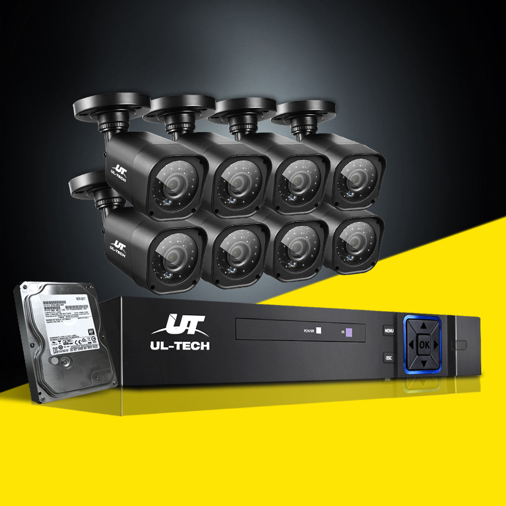 Security Cameras & Accessories: UL-tech CCTV Security System 8CH DVR 8 Cameras 1TB Hard Drive