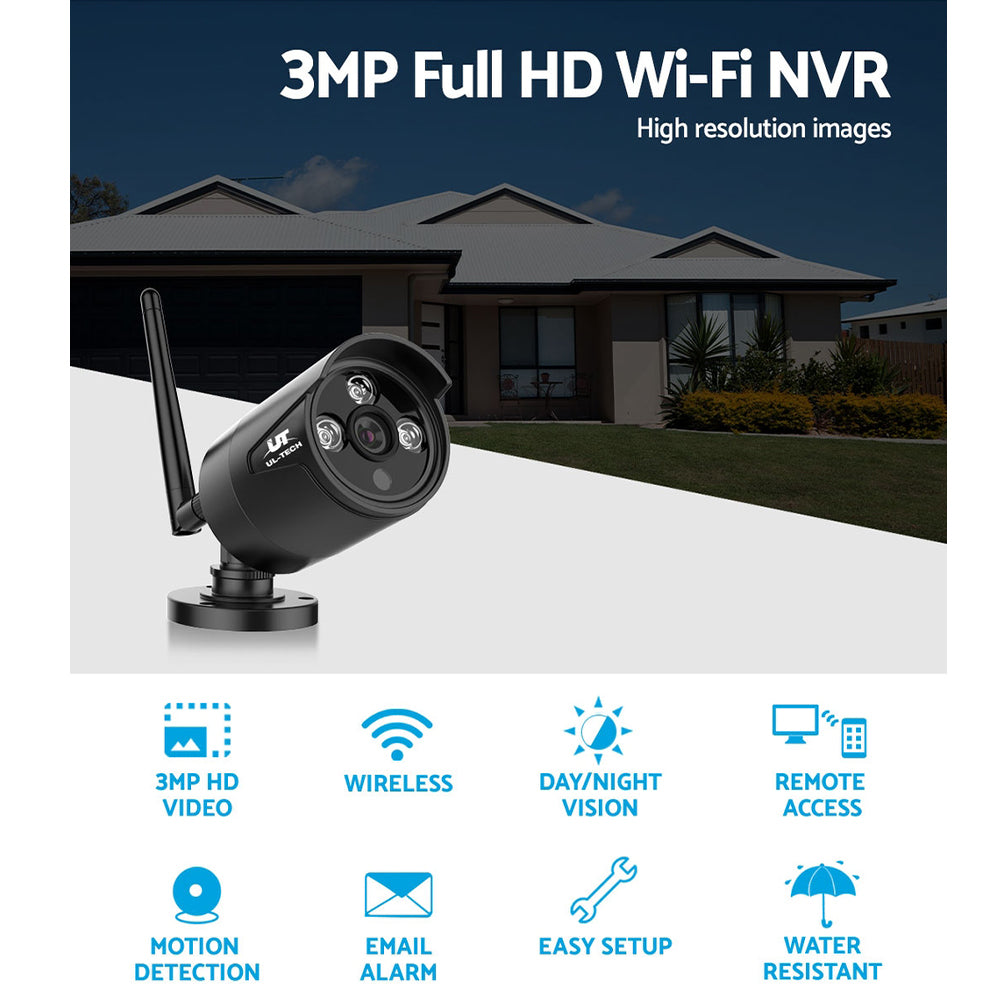 Security Cameras & Accessories: UL-tech Wireless CCTV 3MP Camera Bullet