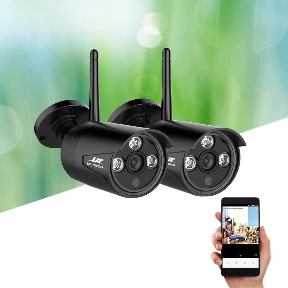 Security Cameras & Accessories: UL-tech Wireless CCTV 3MP 2 Cameras Bullet