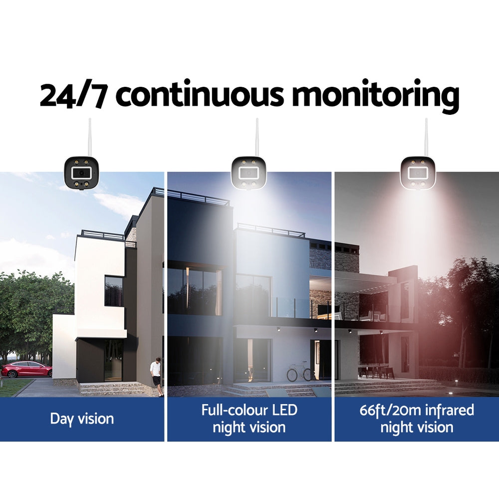 Security Cameras & Accessories: UL-tech Wireless CCTV Security System 8CH NVR 3MP 8 Square Cameras
