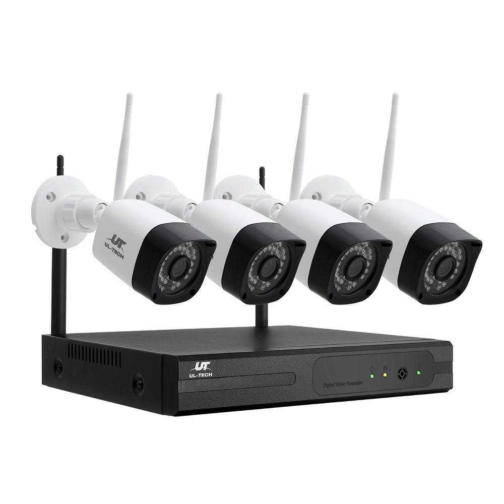 Security Cameras & Accessories: UL-tech 3MP Wireless CCTV 8CH 4 Square Camera