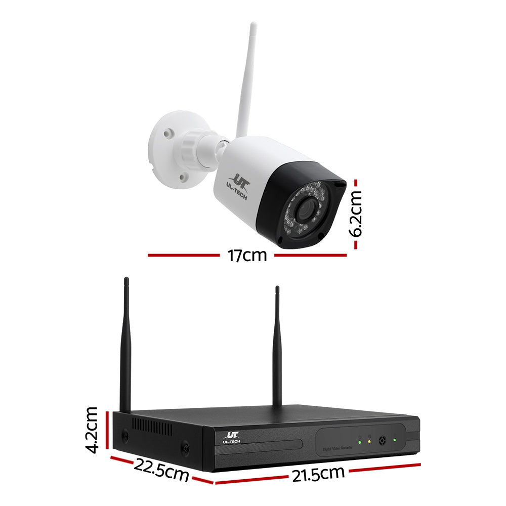 Security Cameras & Accessories: UL-tech 3MP Wireless CCTV 8CH 4 Square Camera