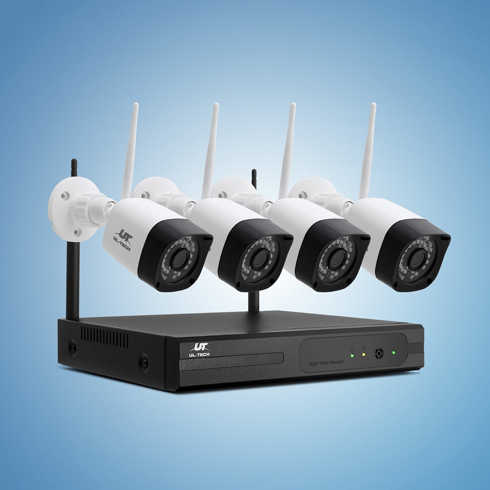 Security Cameras & Accessories: UL-tech 3MP Wireless CCTV 8CH 4 Square Camera