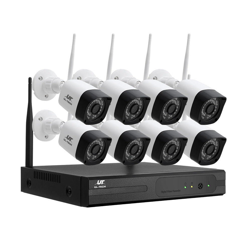 Security Cameras & Accessories: UL-tech 3MP Wireless CCTV 8CH 8 Square Camera