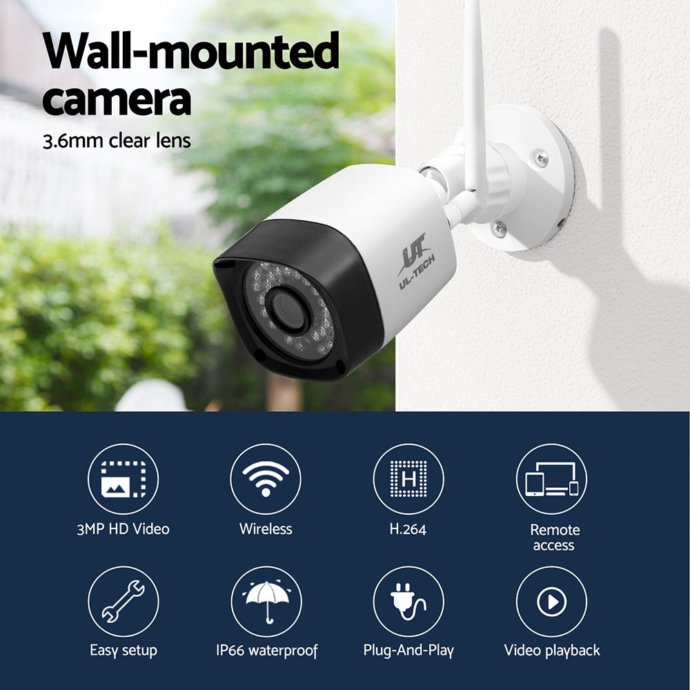 Security Cameras & Accessories: UL-tech 3MP Wireless CCTV 8CH 8 Square Camera