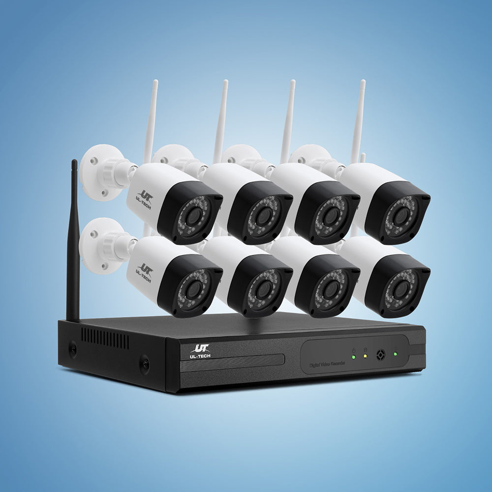 Security Cameras & Accessories: UL-tech 3MP Wireless CCTV 8CH 8 Square Camera