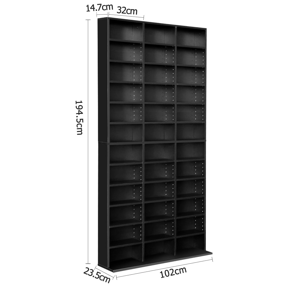 Bookcases & Shelves: Artiss Bookshelf CD Storage Rack - BERT Black