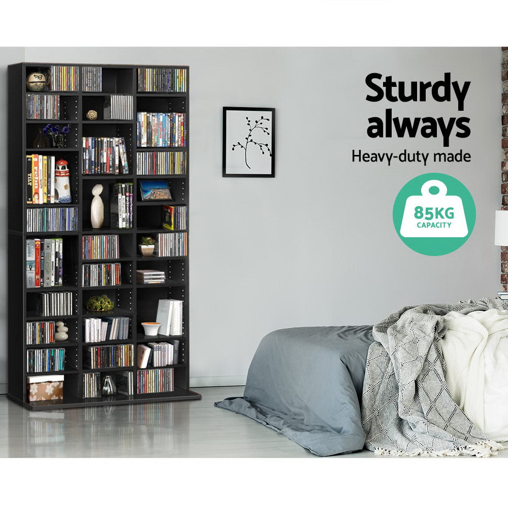 Bookcases & Shelves: Artiss Bookshelf CD Storage Rack - BERT Black