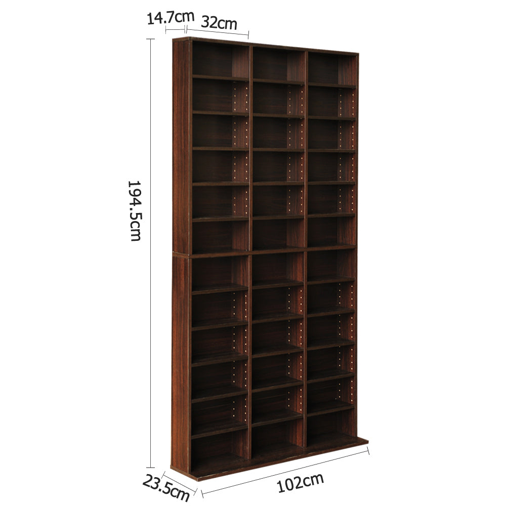Bookcases & Shelves: Artiss Bookshelf CD Storage Rack - BERT Walnut