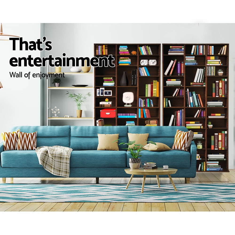 Bookcases & Shelves: Artiss Bookshelf CD Storage Rack - BERT Walnut