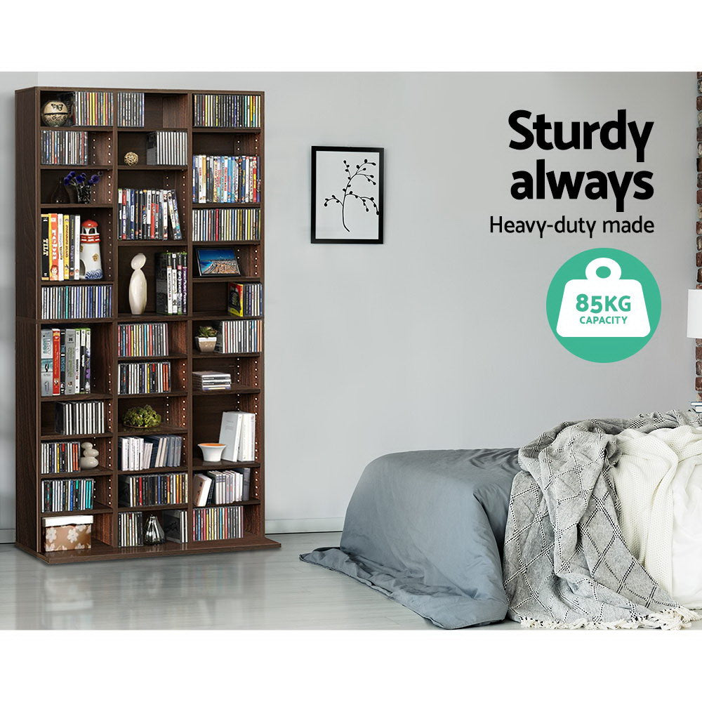 Bookcases & Shelves: Artiss Bookshelf CD Storage Rack - BERT Walnut