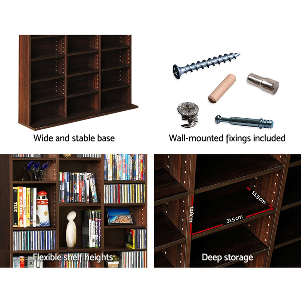 Bookcases & Shelves: Artiss Bookshelf CD Storage Rack - BERT Walnut