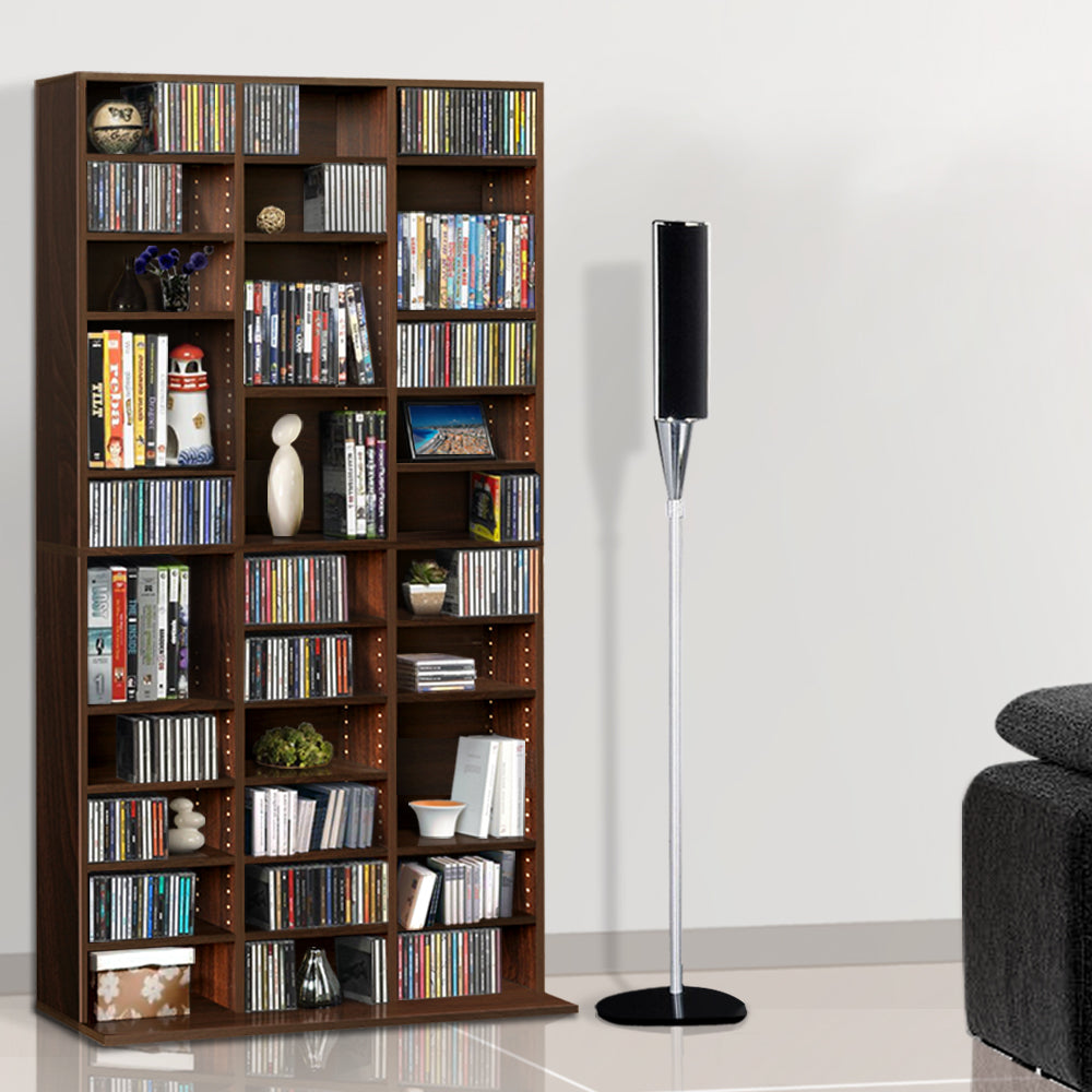 Bookcases & Shelves: Artiss Bookshelf CD Storage Rack - BERT Walnut