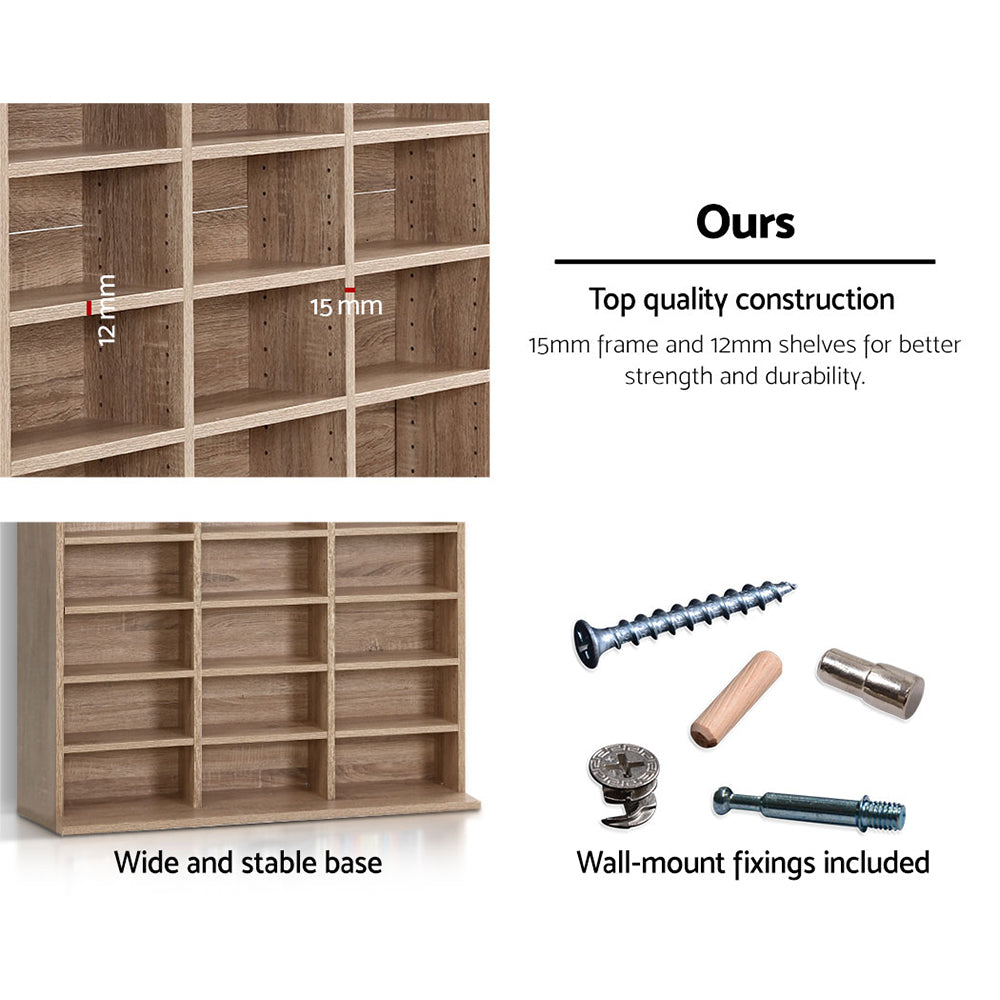 Bookcases & Shelves: Artiss Bookshelf CD Storage Rack - BERT Oak