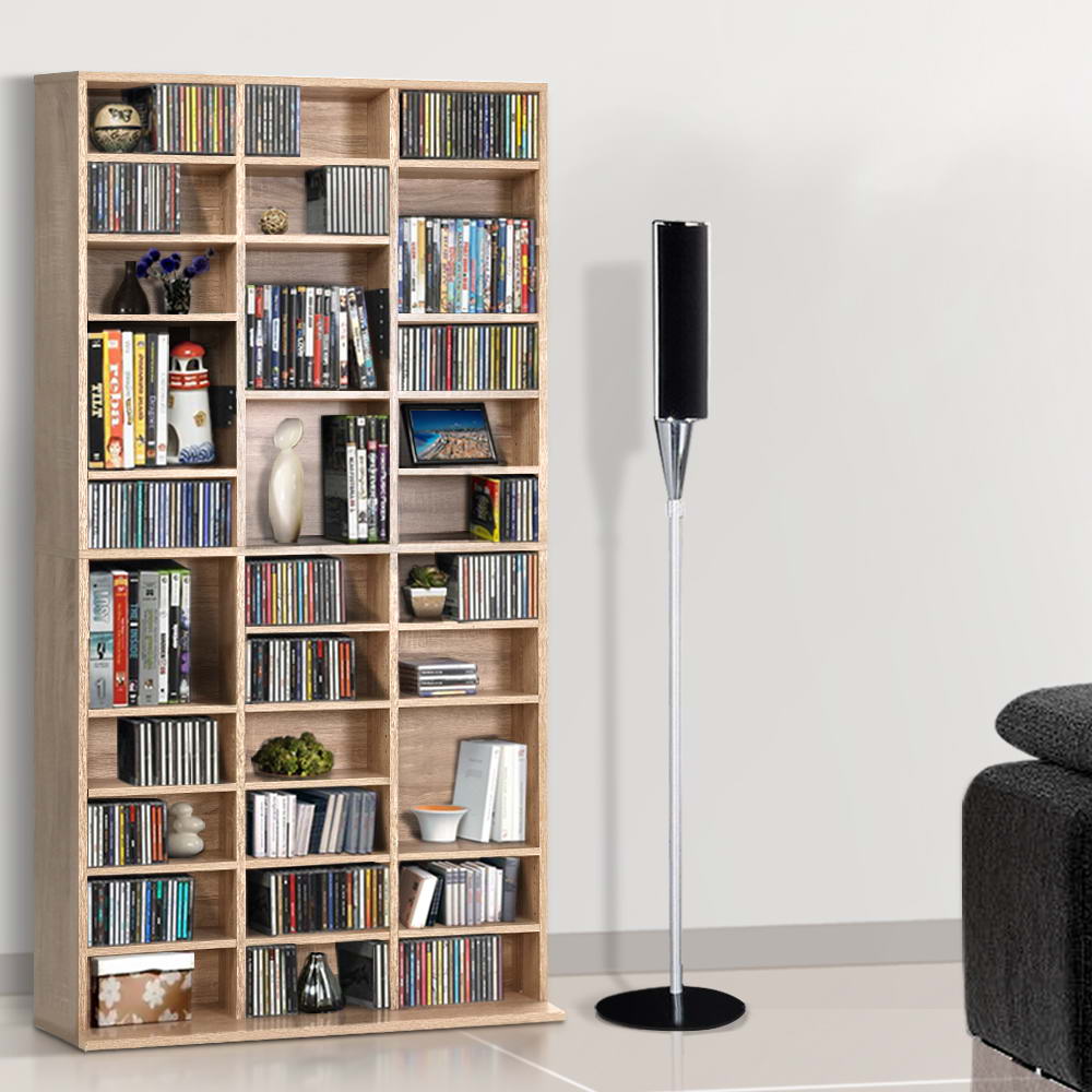 Bookcases & Shelves: Artiss Bookshelf CD Storage Rack - BERT Oak