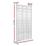 Artiss Bookshelf CD Storage Rack - BERT White