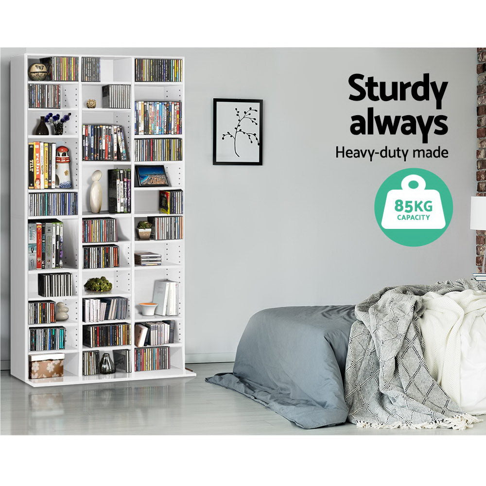 Bookcases & Shelves: Artiss Bookshelf CD Storage Rack - BERT White
