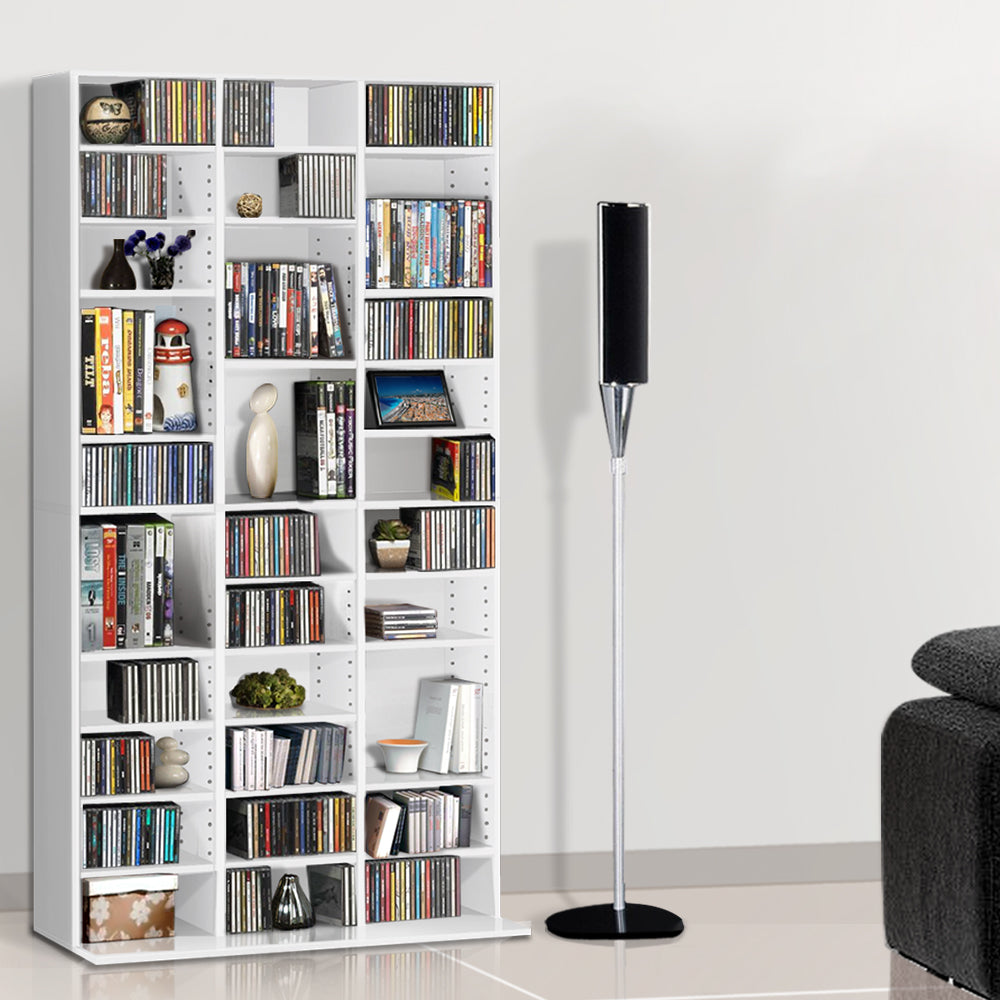 Bookcases & Shelves: Artiss Bookshelf CD Storage Rack - BERT White