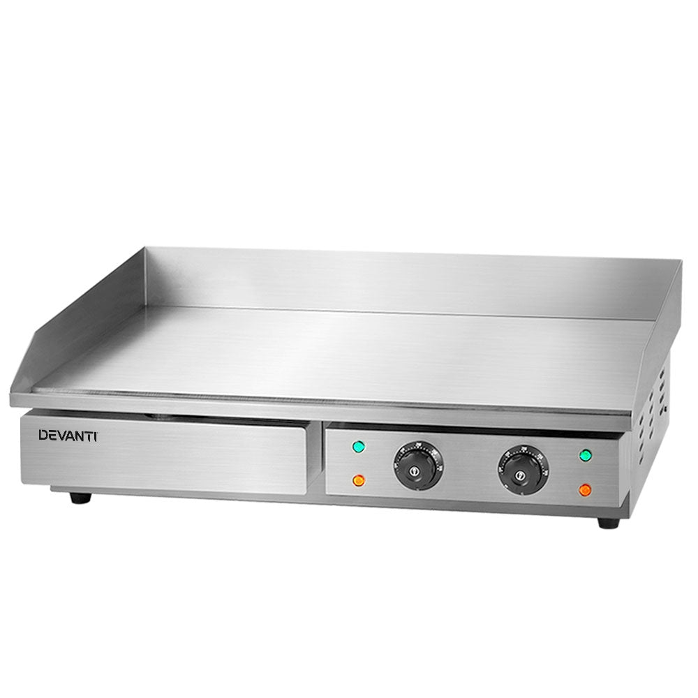 BBQ Tools: Devanti Commercial Electric Griddle 73cm BBQ Grill Plate 4400W