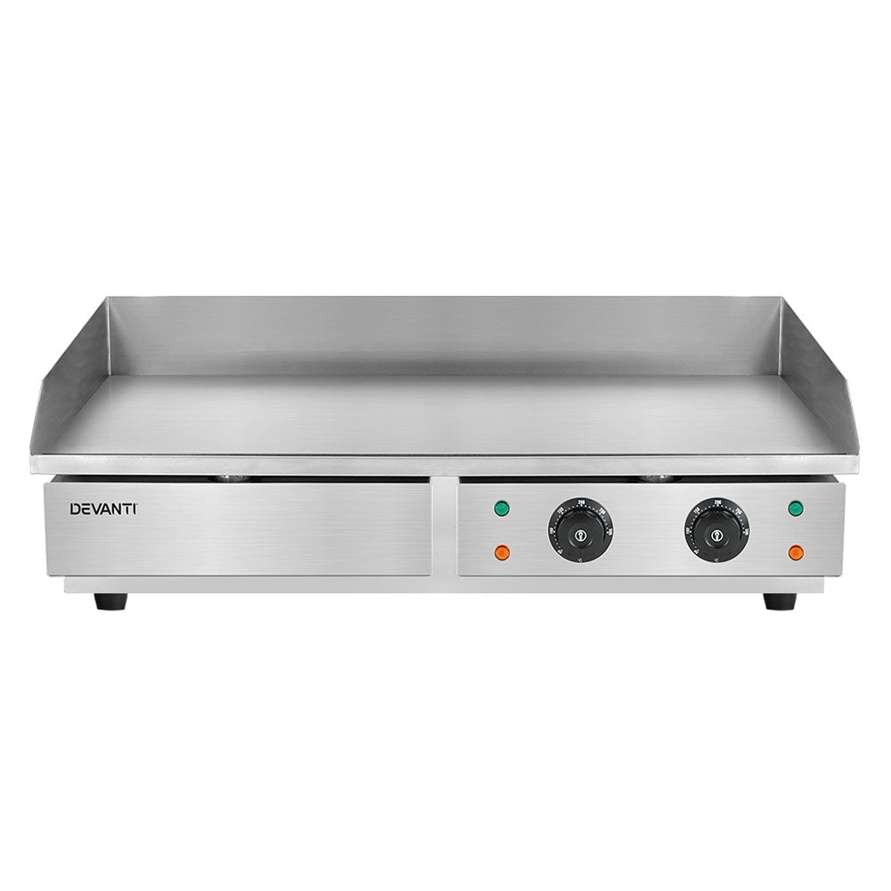 BBQ Tools: Devanti Commercial Electric Griddle 73cm BBQ Grill Plate 4400W