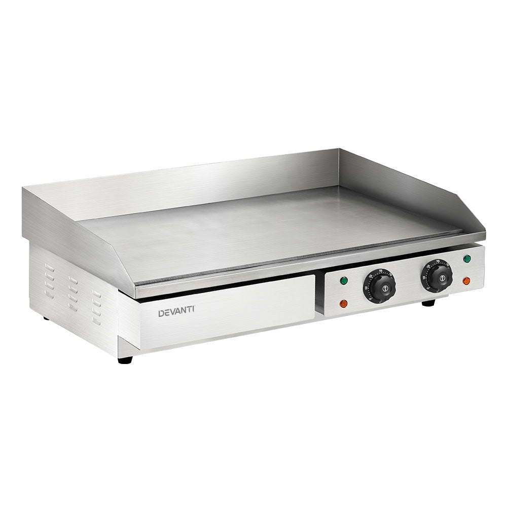 BBQ Tools: Devanti Commercial Electric Griddle 73cm BBQ Grill Plate 4400W