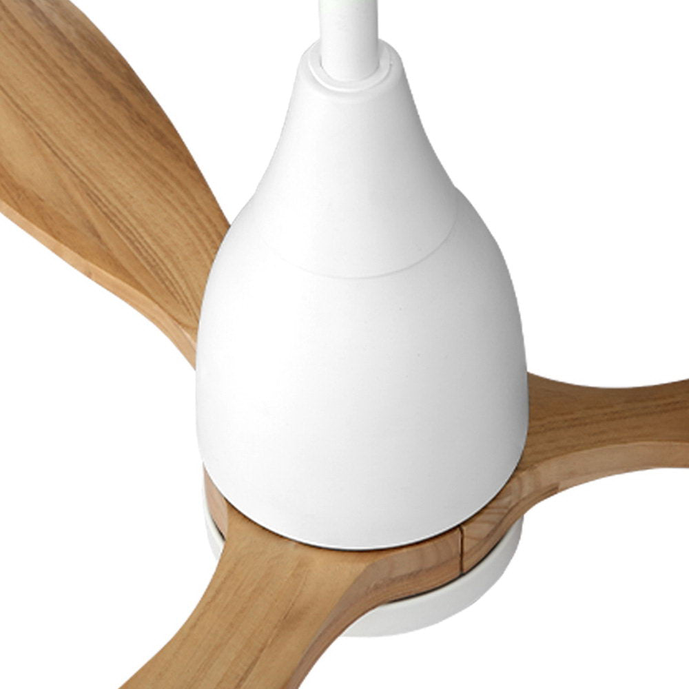 Ceiling Fans: Devanti 52'' Ceiling Fan AC Motor w/Light w/Remote - Light Wood