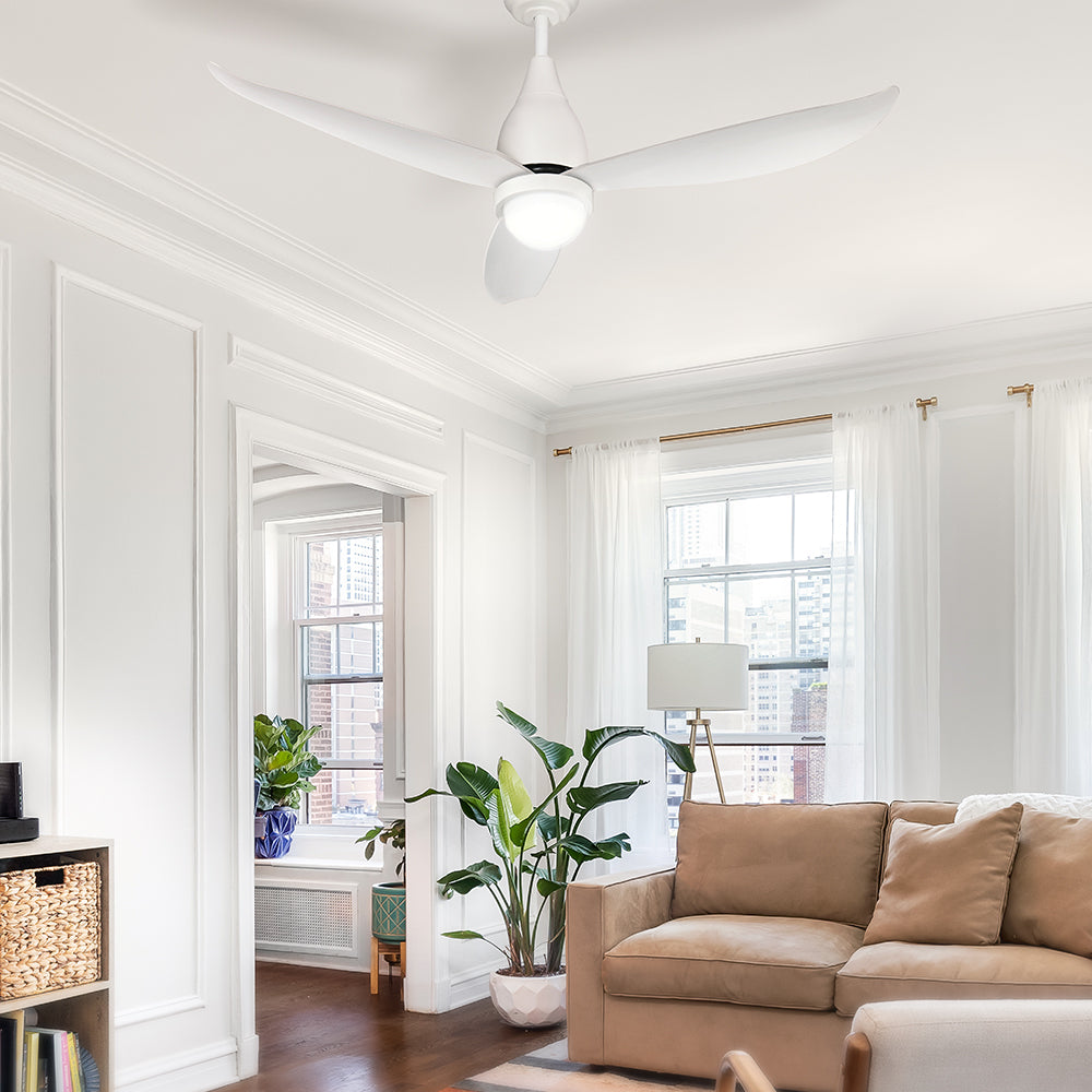 Ceiling Fans: Devanti 52'' Ceiling Fan DC Motor LED Light Remote Control - White