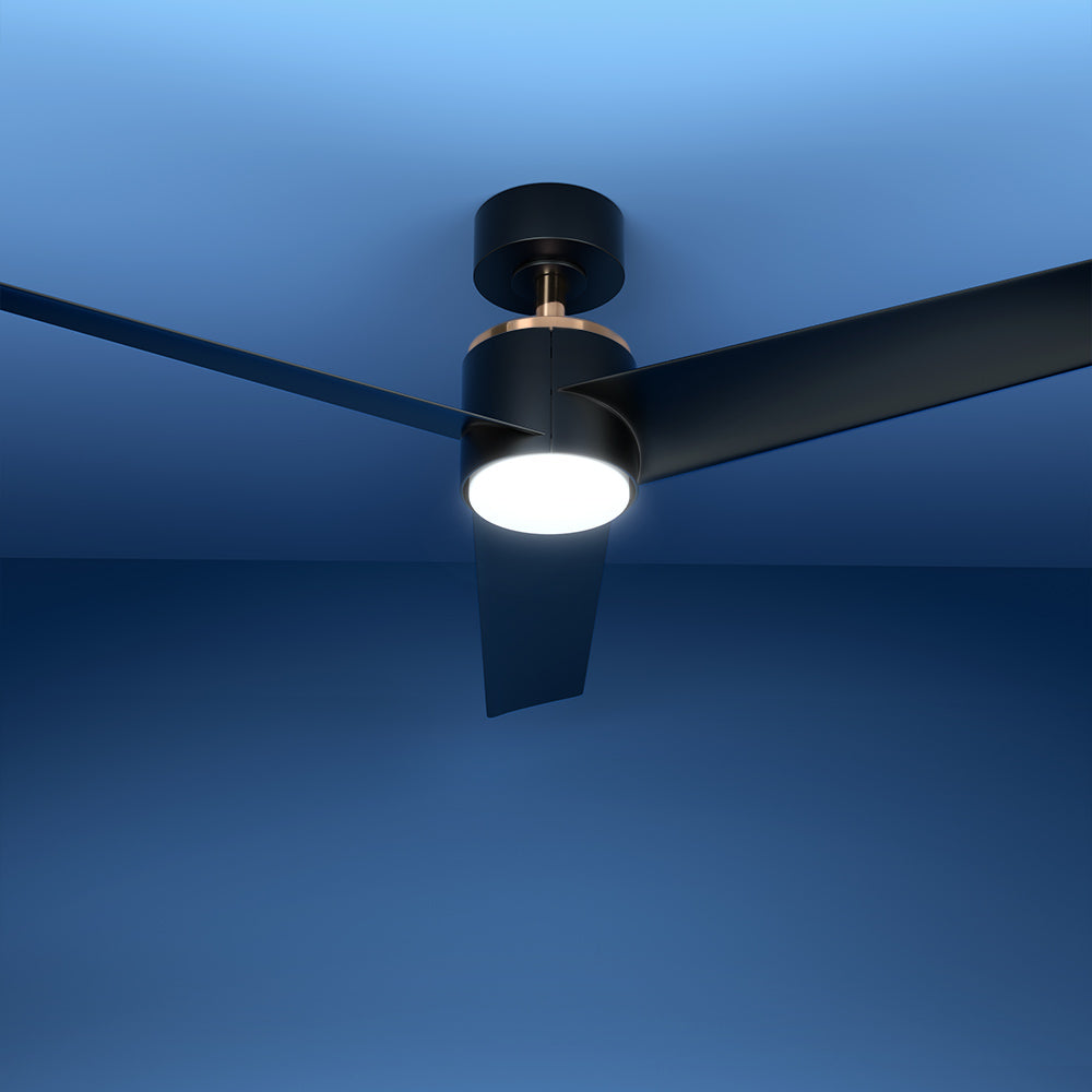 Ceiling Fans: Devanti 52'' Ceiling Fan DC Motor w/Light w/Remote - Black