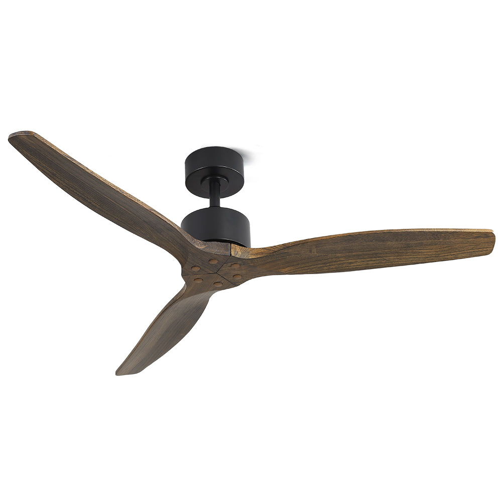 Ceiling Fans: Devanti 52'' Ceiling Fan AC Motor 3 Blades w/Remote - Dark Wood