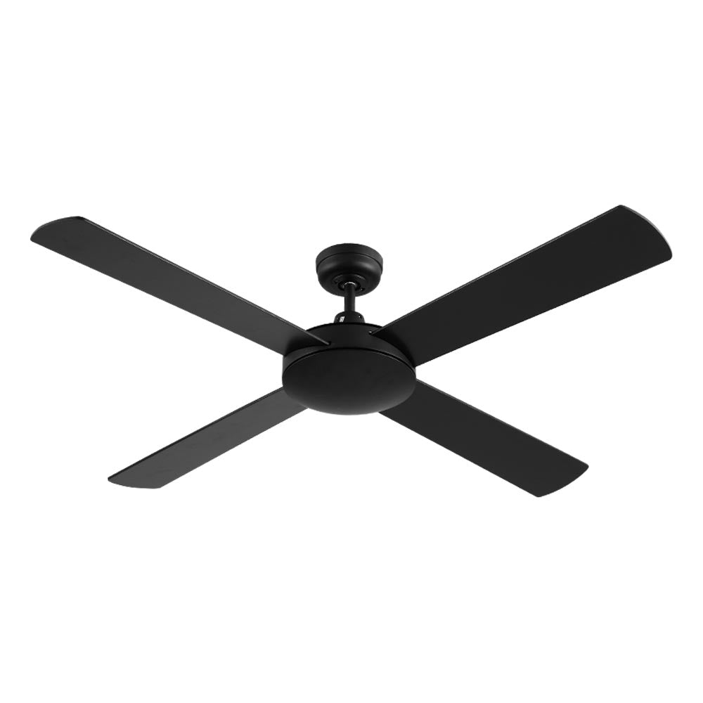 Ceiling Fans: Devanti 52'' Ceiling Fan DC Motor 4 Blades w/Remote - Black