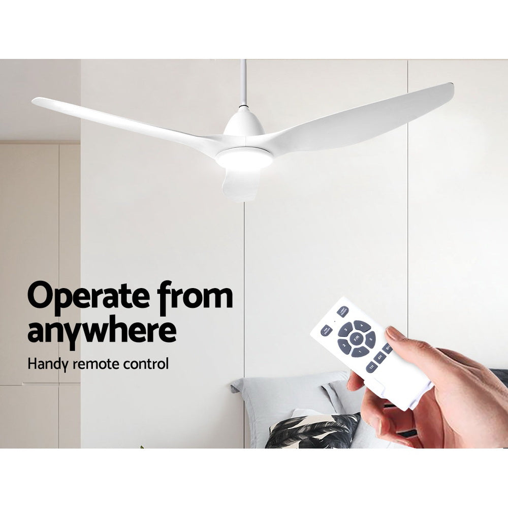 Ceiling Fans: Devanti 64'' Ceiling Fan DC Motor w/Light w/Remote - White