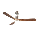 Ceiling Fans: Devanti 52" Ceiling Fan with Light Remote Control DC Motor Smart App Timber Blades Brown