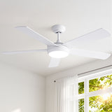 Ceiling Fans: Devanti 52'' Ceiling Fan 5 Blades DC Motor w/Light w/Remote White