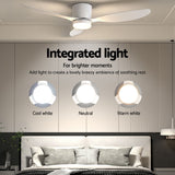 Ceiling Fans: Devanti 52'' Ceiling Fan 3 Blades DC Motor w/Light w/Remote White